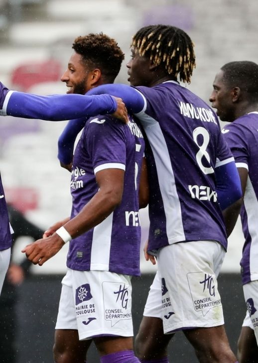 Amian, Moreira, Koné et Machado (Toulouse FC)