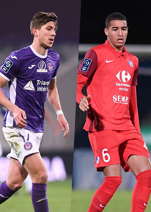 Stijn Spierings (Toulouse FC) et Charles Pickel (Grenoble Foot 38)