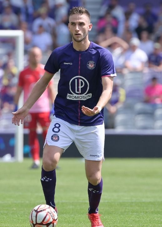 Branco van den Boomen en pleine action avec le Toulouse FC.