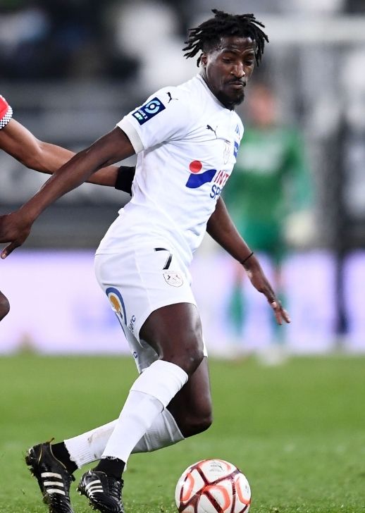 Kader Bamba lors de la victoire de l'Amiens SC face à l'EA Guingamp.